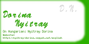 dorina nyitray business card